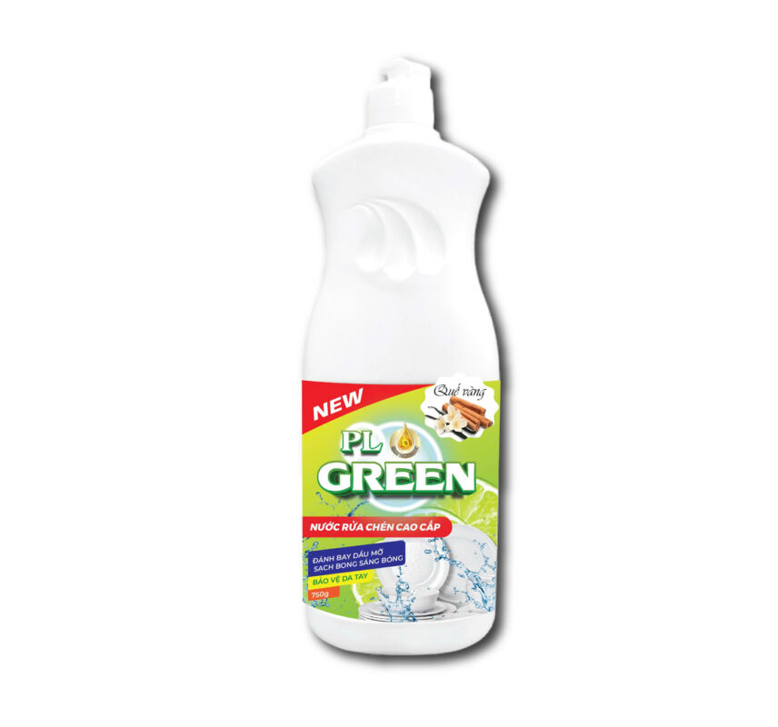 Nước rửa chén cao cấp PL Green – Hương Quế Vàng – 750ml