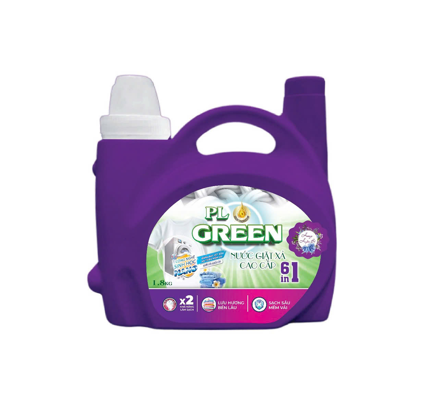 Nước giặt xả cao cấp 6in1 ( Hương huyền bí ) 1,8 Lít