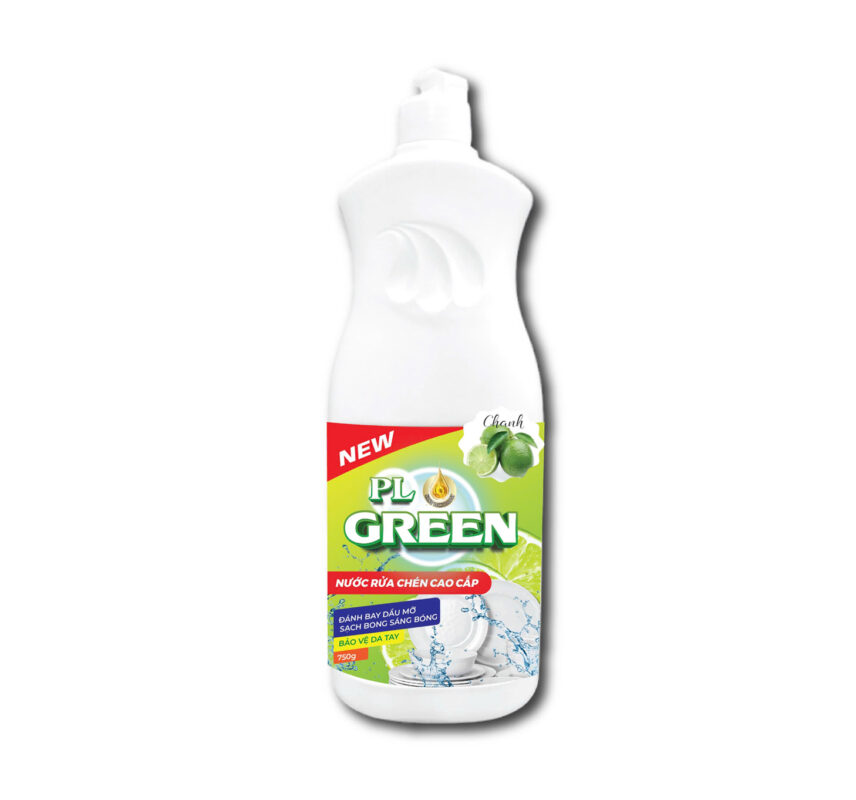 Nước rửa chén cao cấp PL Green – Hương Chanh – 750ml