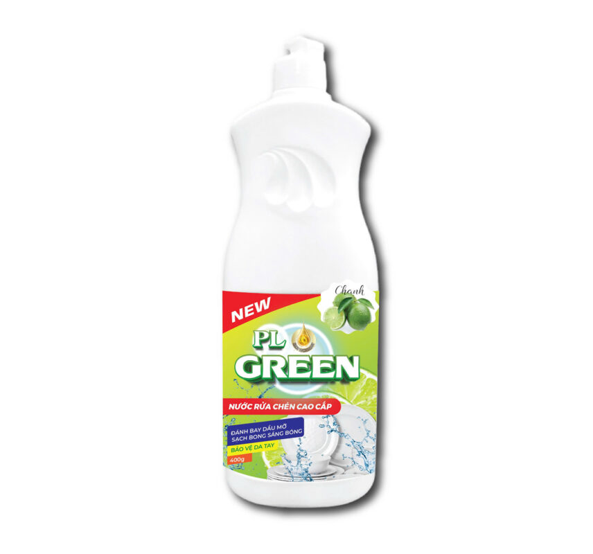 Nước rửa chén cao cấp PL Green – Hương Chanh – 400ml
